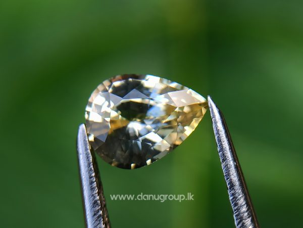 Ceylon Natural Yellow Sapphire drop shape Gemstone with Amazing Lustre danugroup.lk