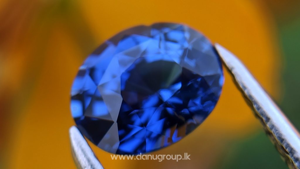 Real Old Peacock Colour - Ceylon Natural Peacock Blue Sapphire from Danu Group Gemstones Collection - danugroup.lk