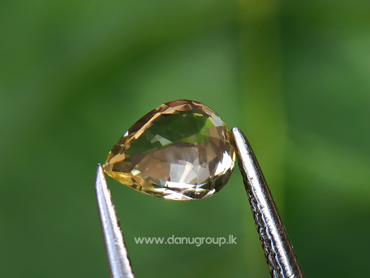 Ceylon Natural Yellow Sapphire drop shape Gemstone with Amazing Lustre danugroup.lk