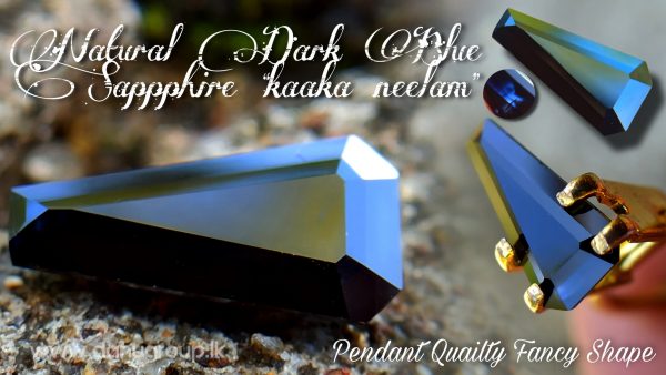 Ceylon Natural Dark Blue Sappphire Kaaka Neelam stone of planet saturn astrological gem danugroup.lk