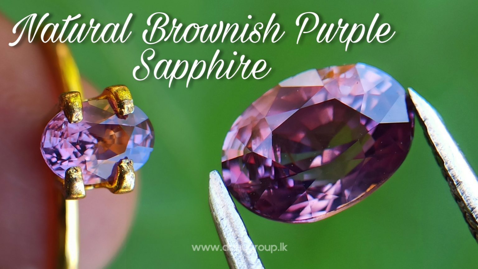 Natural Brownish Purple Sapphire Oval shape gem from Danu Group - danugroup.lk