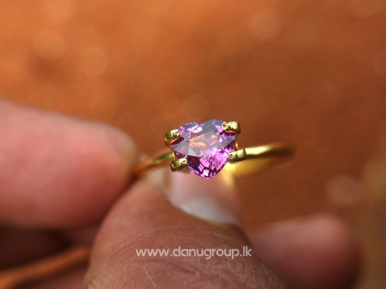 Ceylon Natural Vivid Pinkish Purple Sapphire Daju Group Gemstones Collections danugroup.lk