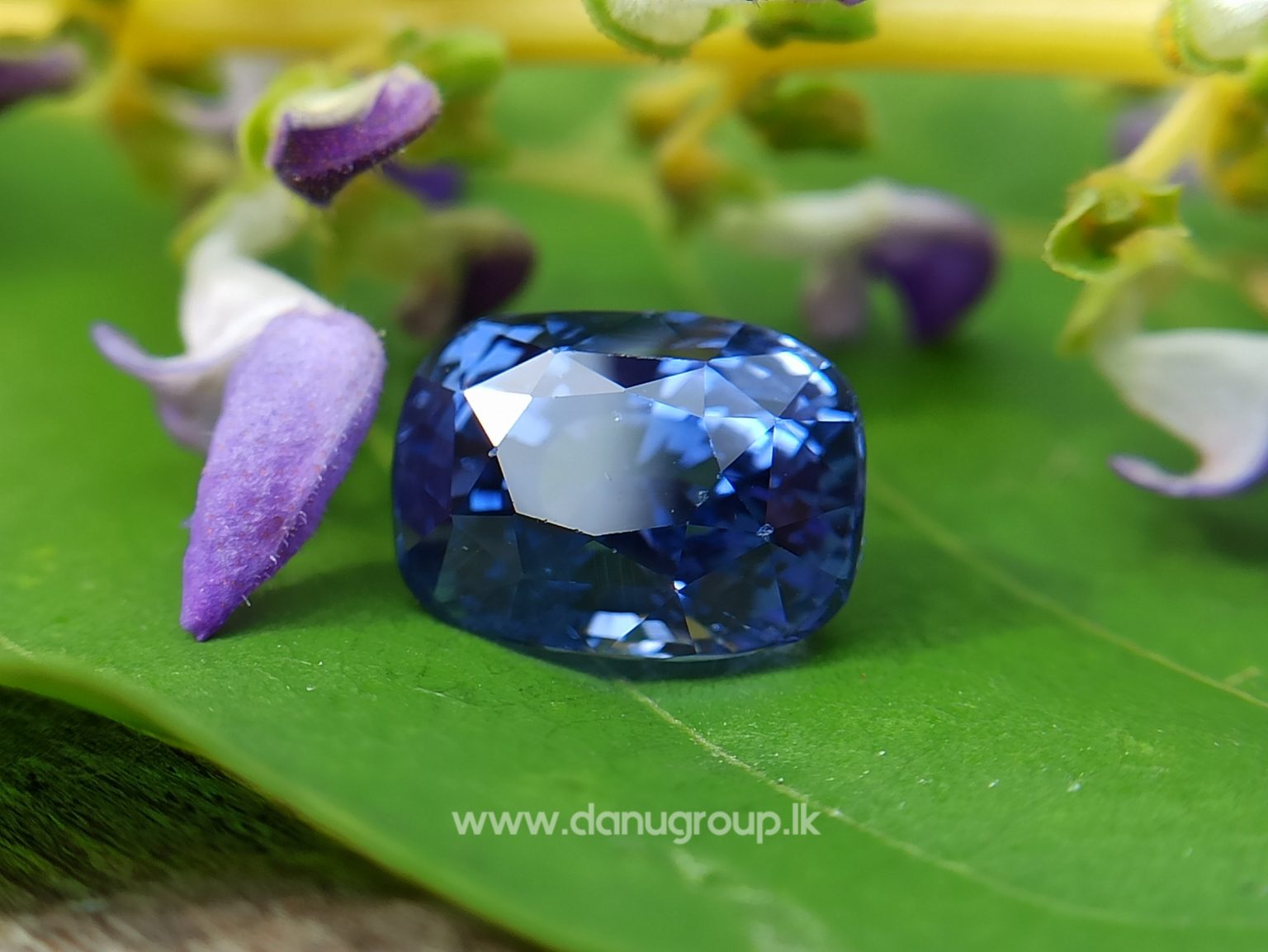 High Quality Ceylon Natural Cornflower Blue Sapphire Cushion Shape Unheated Stone from Danu Group Mining - danugroup.lk
