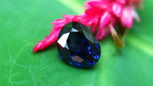 Ceylon Natural Deep Royal Blue Sapphire Unheated Heart Shape Stone from Danu Group Gemstones Collections - danugroup.lk