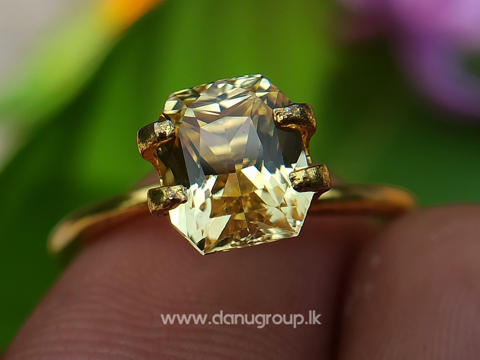 Ceylon Natural Vivid Yellow Sapphire Scissors Cut High Quality Gemstone with Brilliance Lustre - danugroup.lk