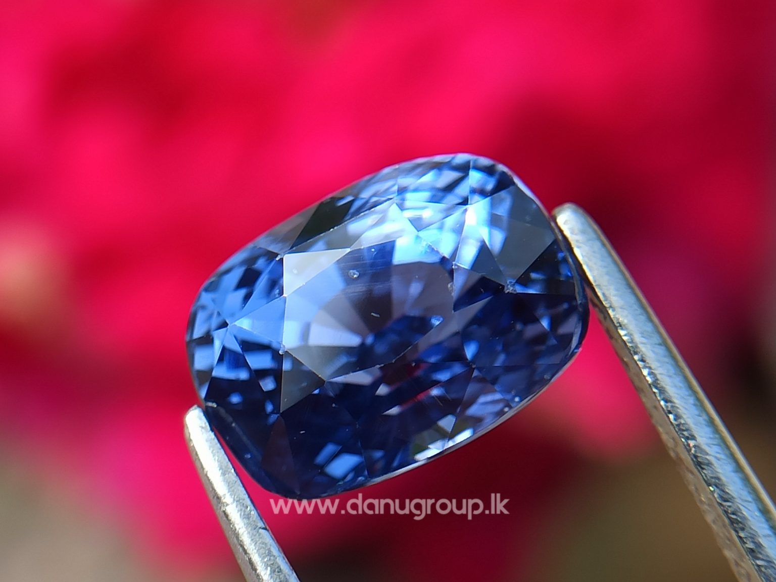 High Quality Ceylon Natural Cornflower Blue Sapphire Cushion Shape Unheated Stone from Danu Group Mining - danugroup.lk