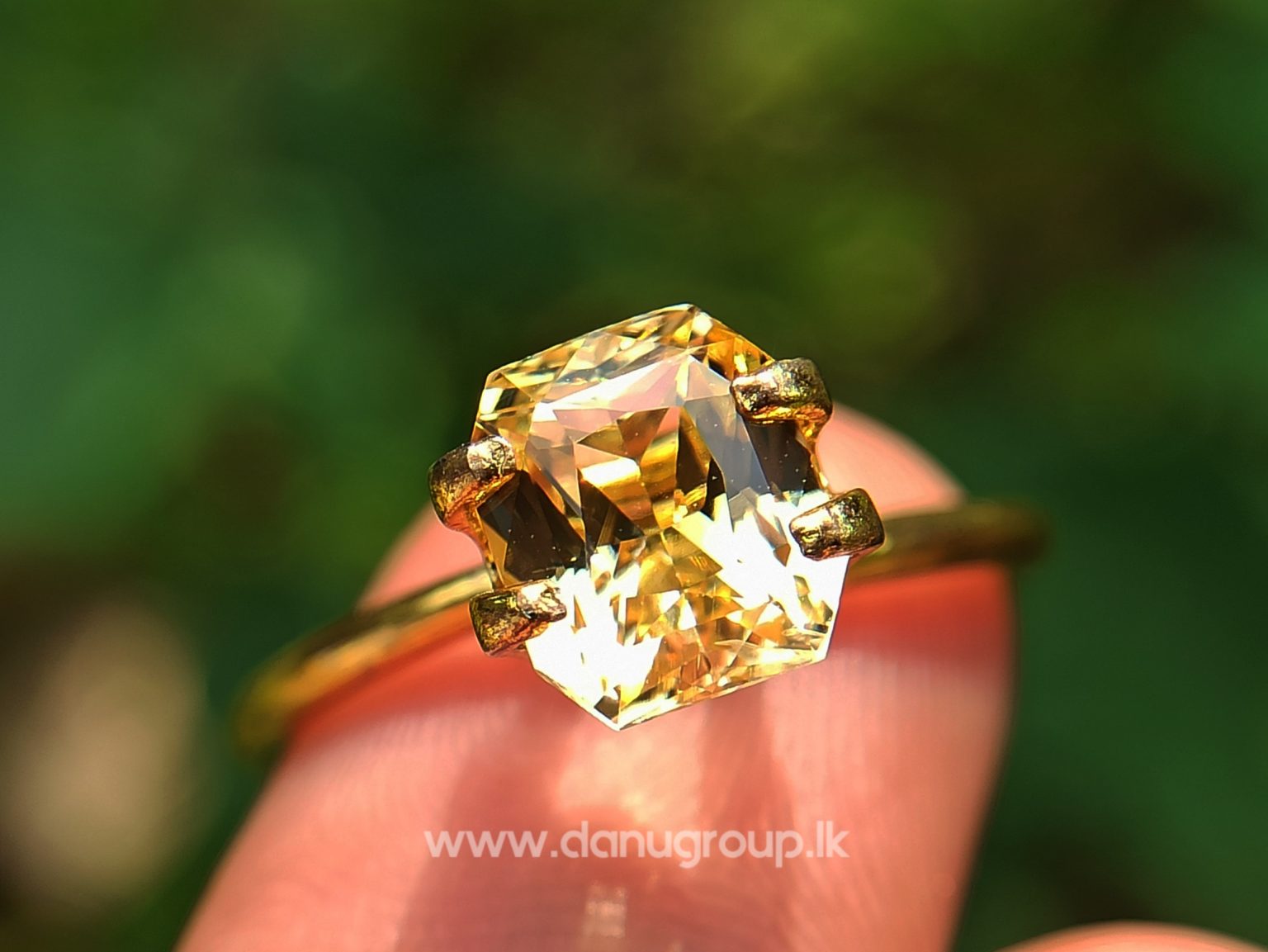 Ceylon Natural Vivid Yellow Sapphire Scissors Cut High Quality Gemstone with Brilliance Lustre - danugroup.lk