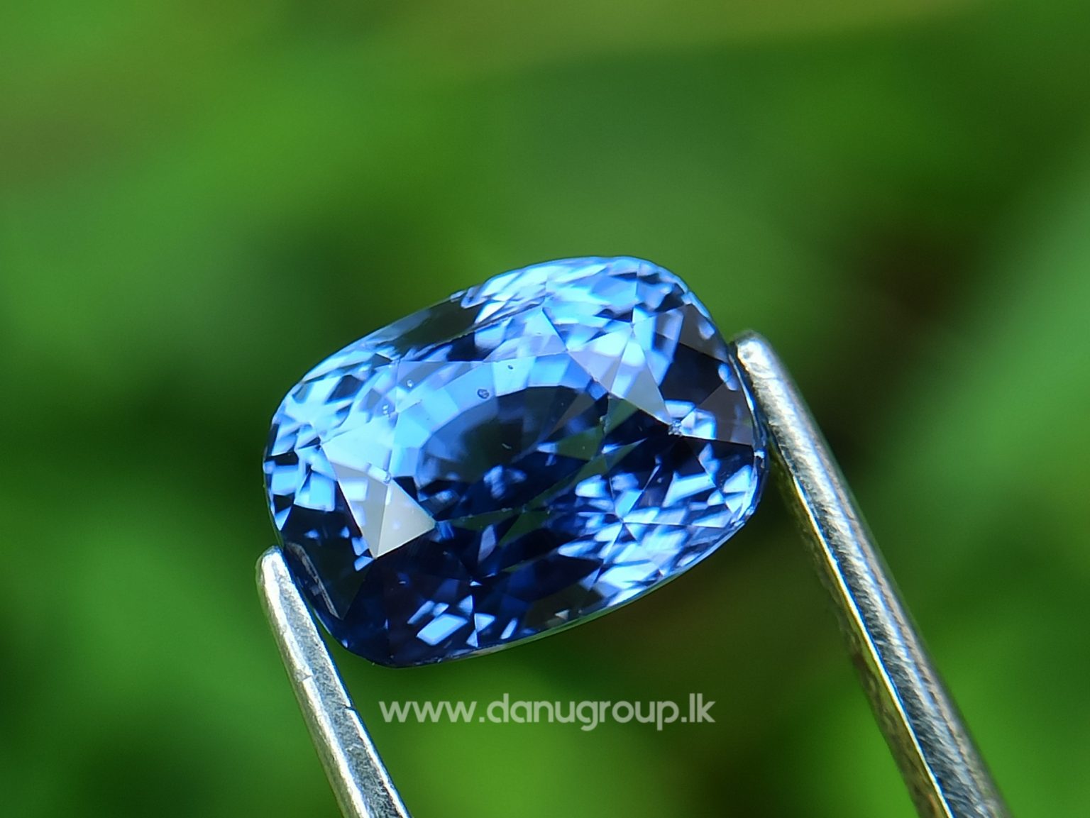 High Quality Ceylon Natural Cornflower Blue Sapphire Cushion Shape Unheated Stone from Danu Group Mining - danugroup.lk