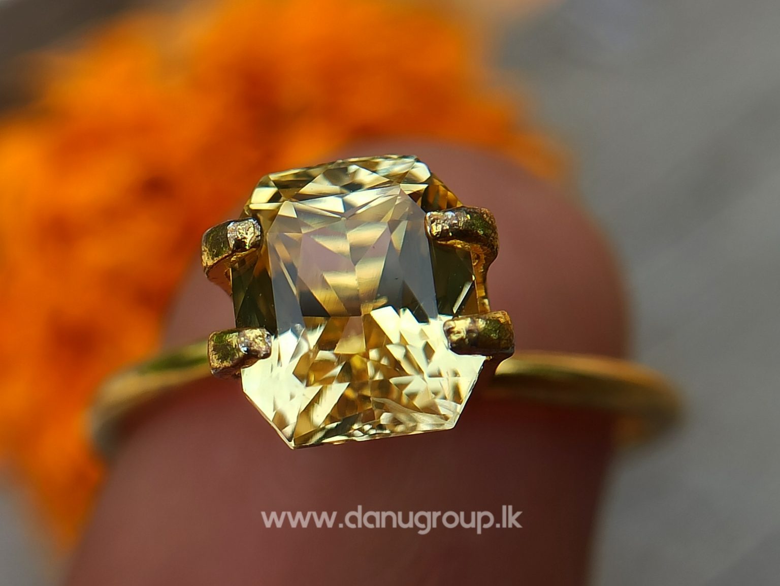 Ceylon Natural Vivid Yellow Sapphire Scissors Cut High Quality Gemstone with Brilliance Lustre - danugroup.lk