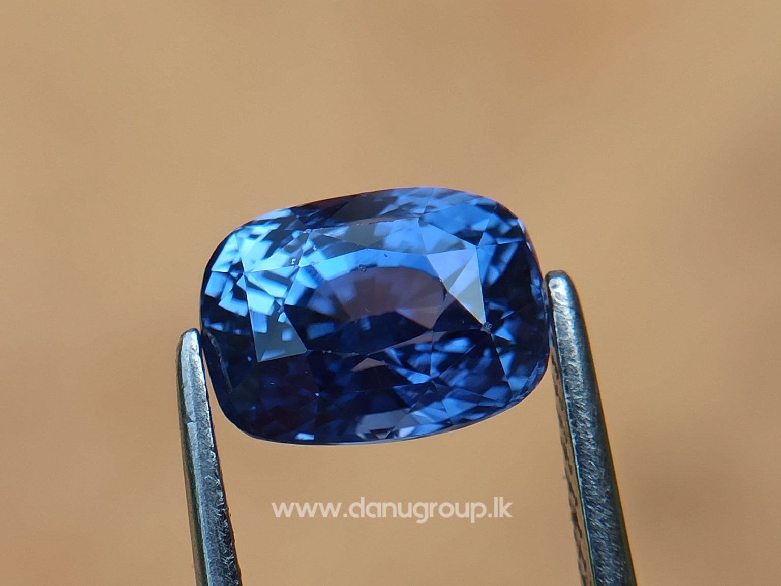 High Quality Ceylon Natural Cornflower Blue Sapphire Cushion Shape Unheated Stone from Danu Group Mining - danugroup.lk
