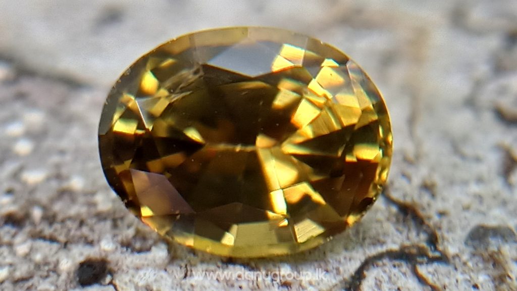 Natural Sinhalite Rare Gemstone from Ceylon Sri Lanka from Danu Group Gemstones Collections