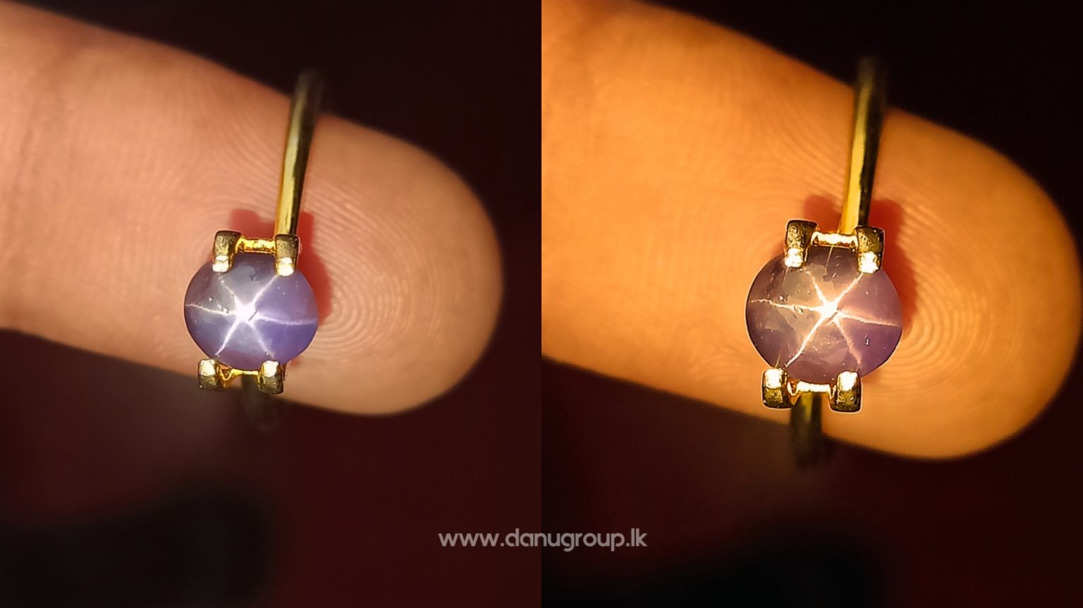 Natural Purple Star Sapphire from Sri Lanka with Colour shifting effect from purple to pink - Danu Group Gemstones Collections