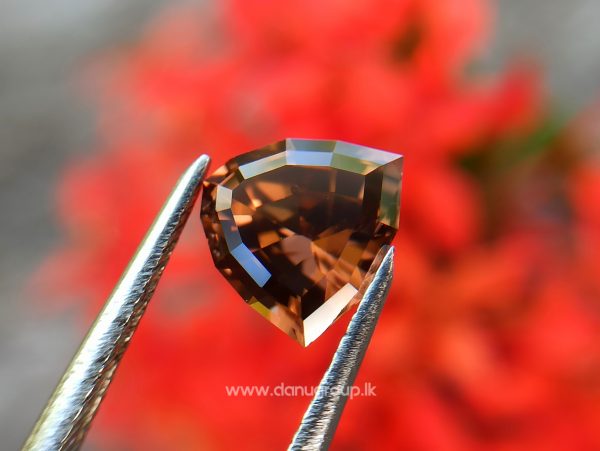 Ceylon Natural chocolate brown Zircon Unique brown gem for fine jewelry Danu Group Gemstones Collections