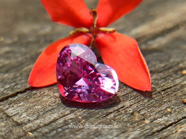 Ceylon Natural Pink Sapphire Heart from Danu Group - Pink Sapphire Engagement ring stone Ceylon sapphire