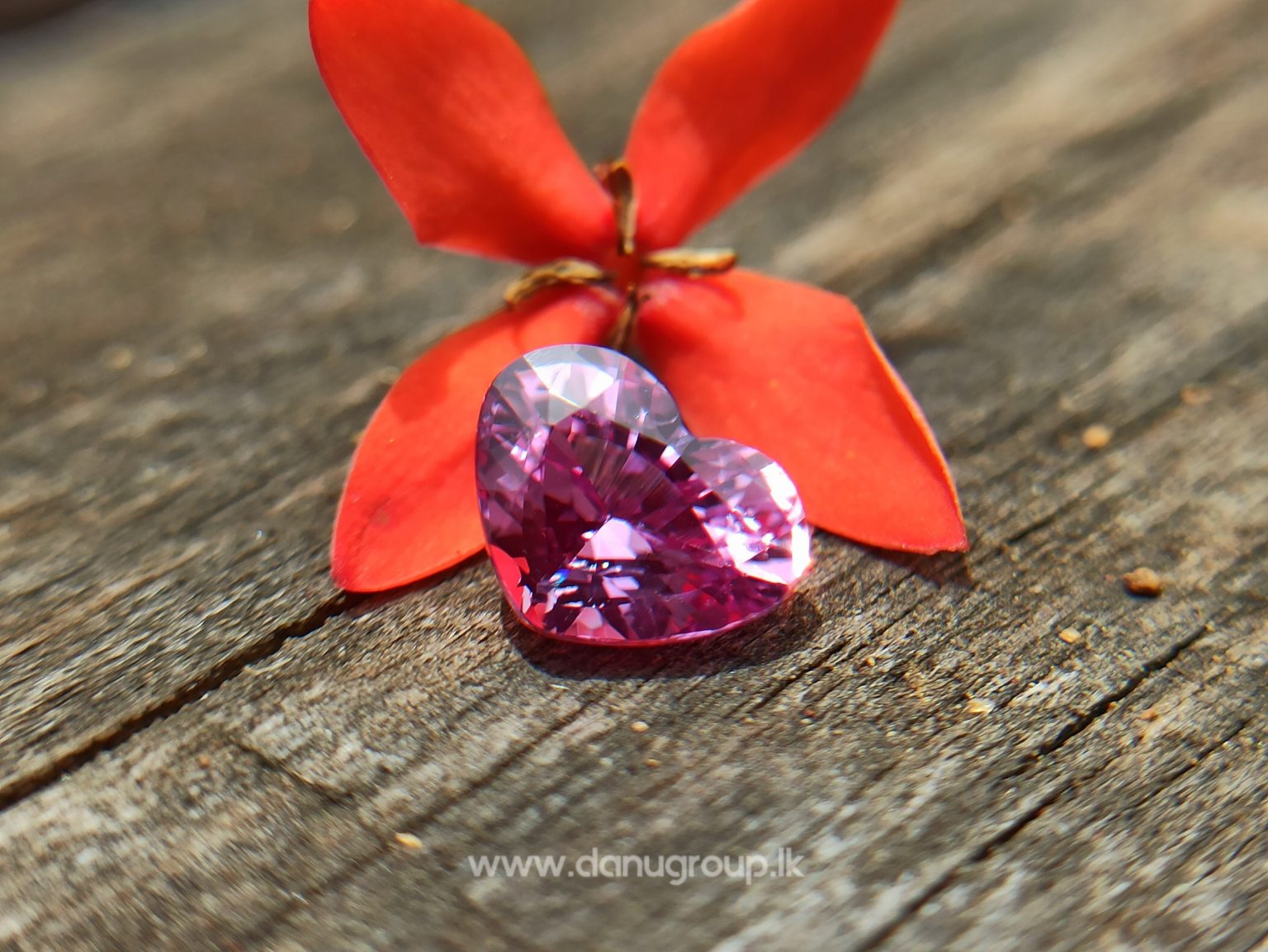 Ceylon Natural Pink Sapphire Heart from Danu Group - Pink Sapphire Engagement ring stone Ceylon sapphire