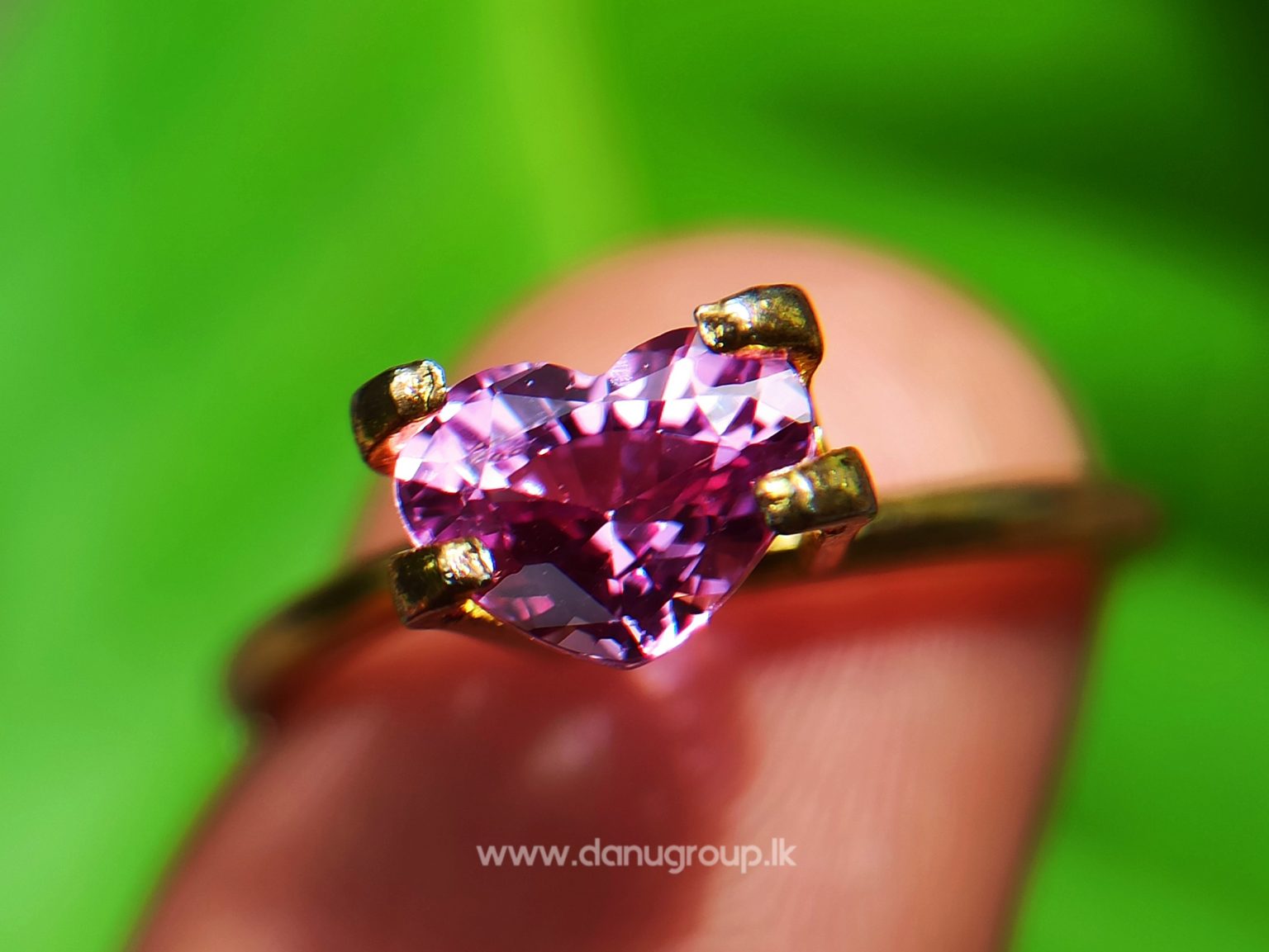 Ceylon Natural Pink Sapphire Heart from Danu Group - Pink Sapphire Engagement ring stone Ceylon sapphire