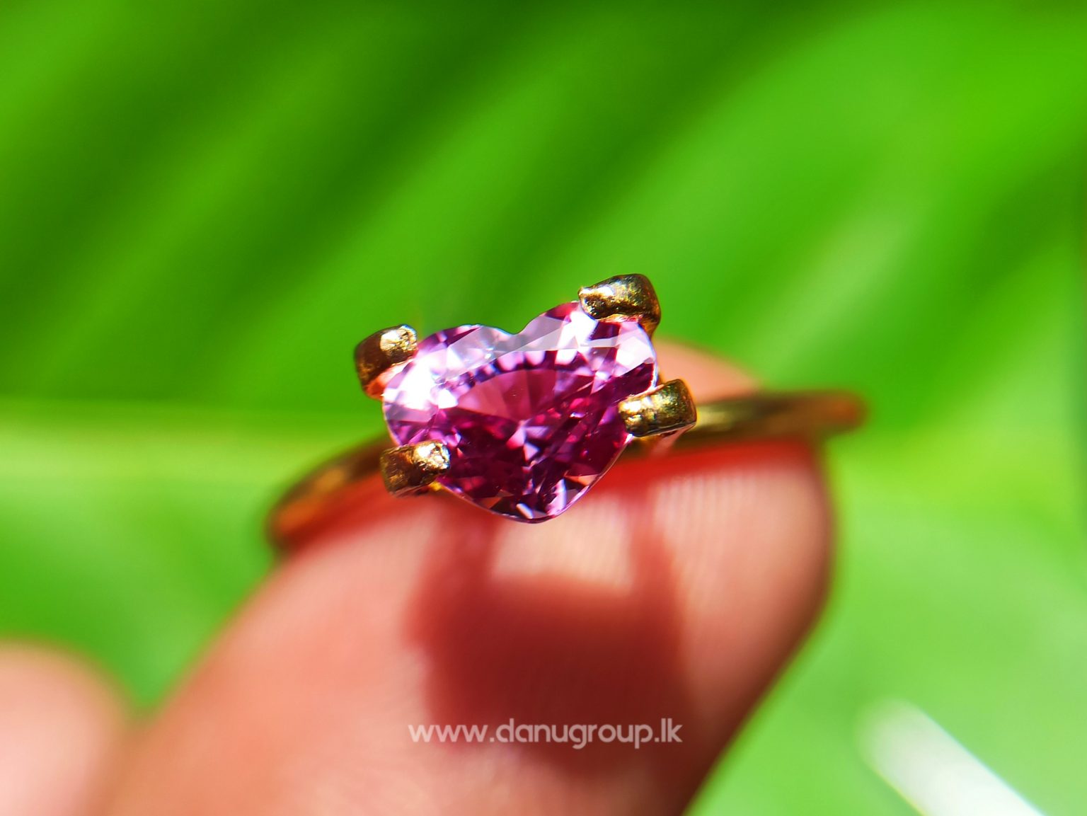 Ceylon Natural Pink Sapphire Heart from Danu Group - Pink Sapphire Engagement ring stone Ceylon sapphire