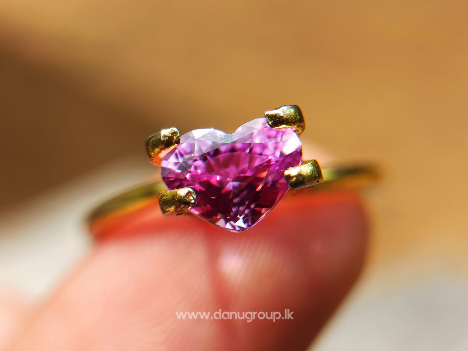 Ceylon Natural Pink Sapphire Heart from Danu Group - Pink Sapphire Engagement ring stone Ceylon sapphire