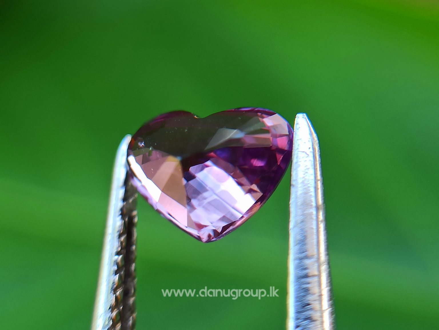 Ceylon Natural Purple Sapphire Heart shape engagement ring quality stone from Danu Group - danugroup.lk