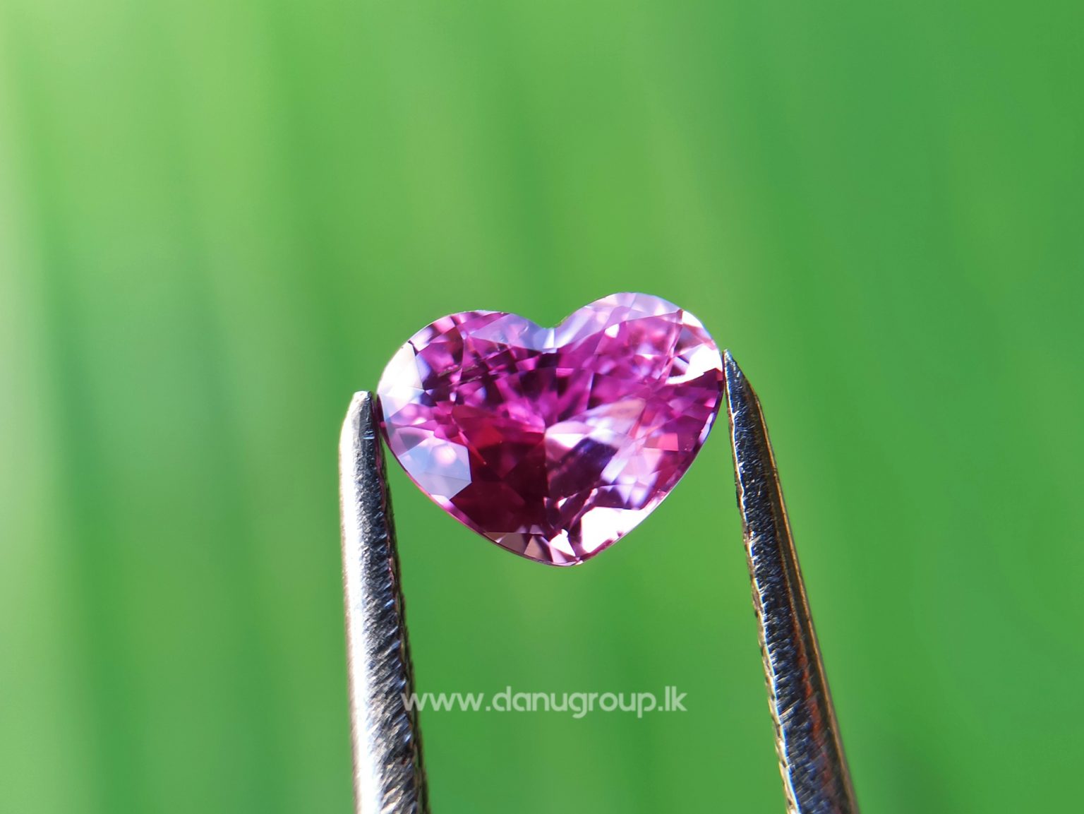 Ceylon Natural Pink Sapphire Heart Danu group
