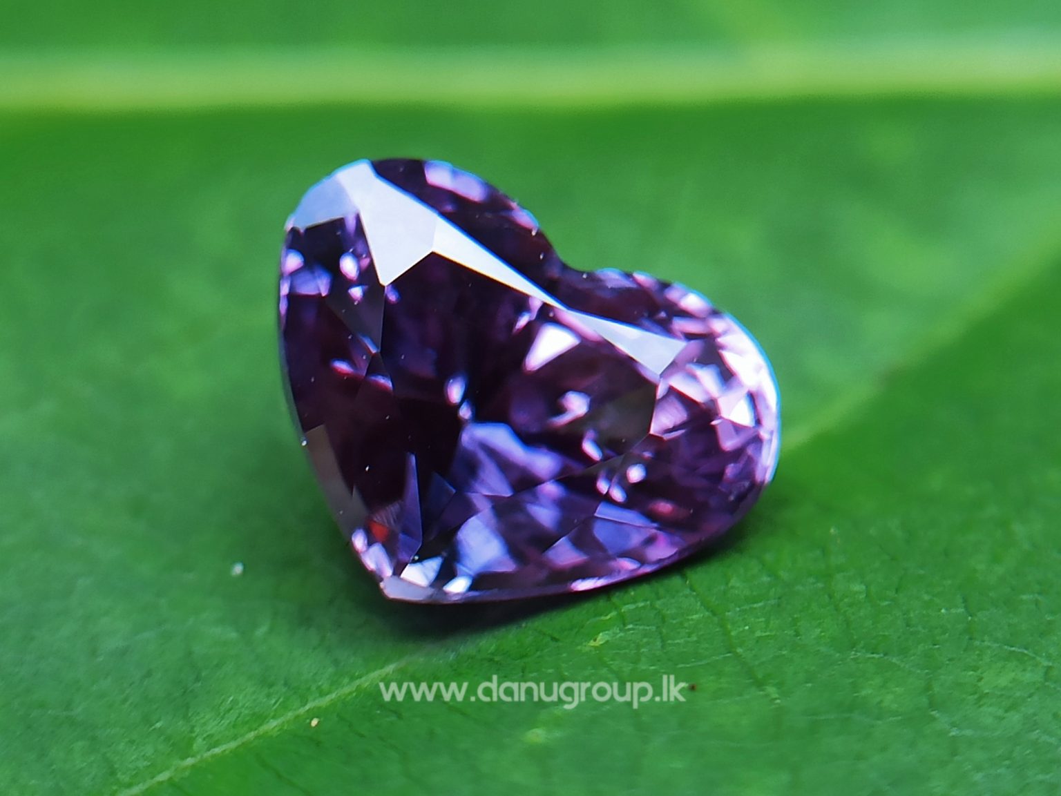 Ceylon Natural Purple Sapphire Heart shape engagement ring quality stone from Danu Group - danugroup.lk