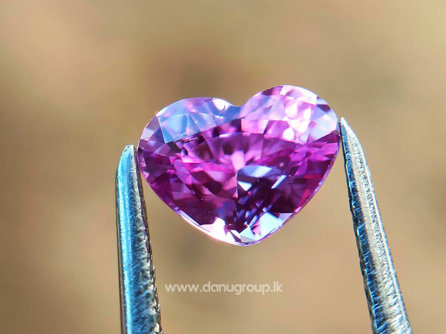 Ceylon Natural Pink Sapphire Heart Danu group