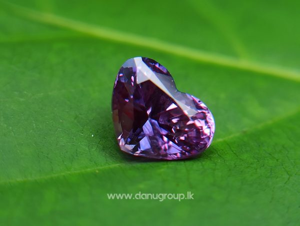 Ceylon Natural Purple Sapphire Heart shape engagement ring quality stone from Danu Group - danugroup.lk