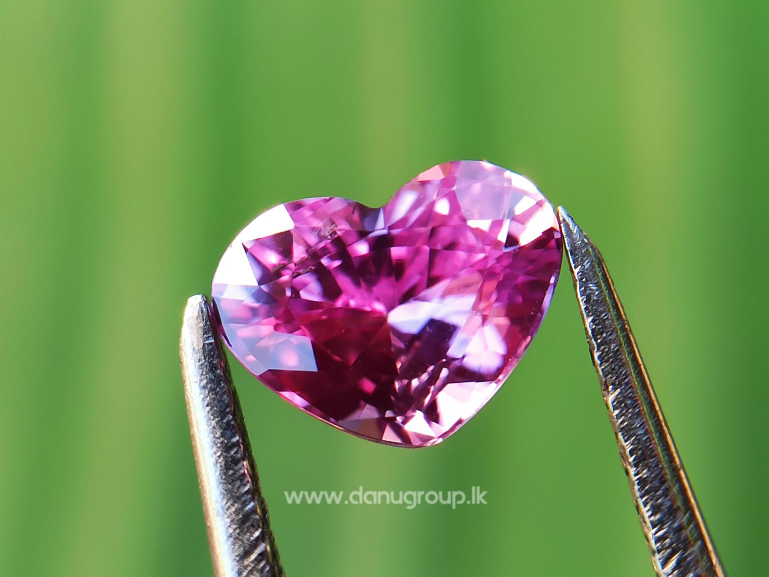 Ceylon Natural Pink Sapphire Heart Danu group