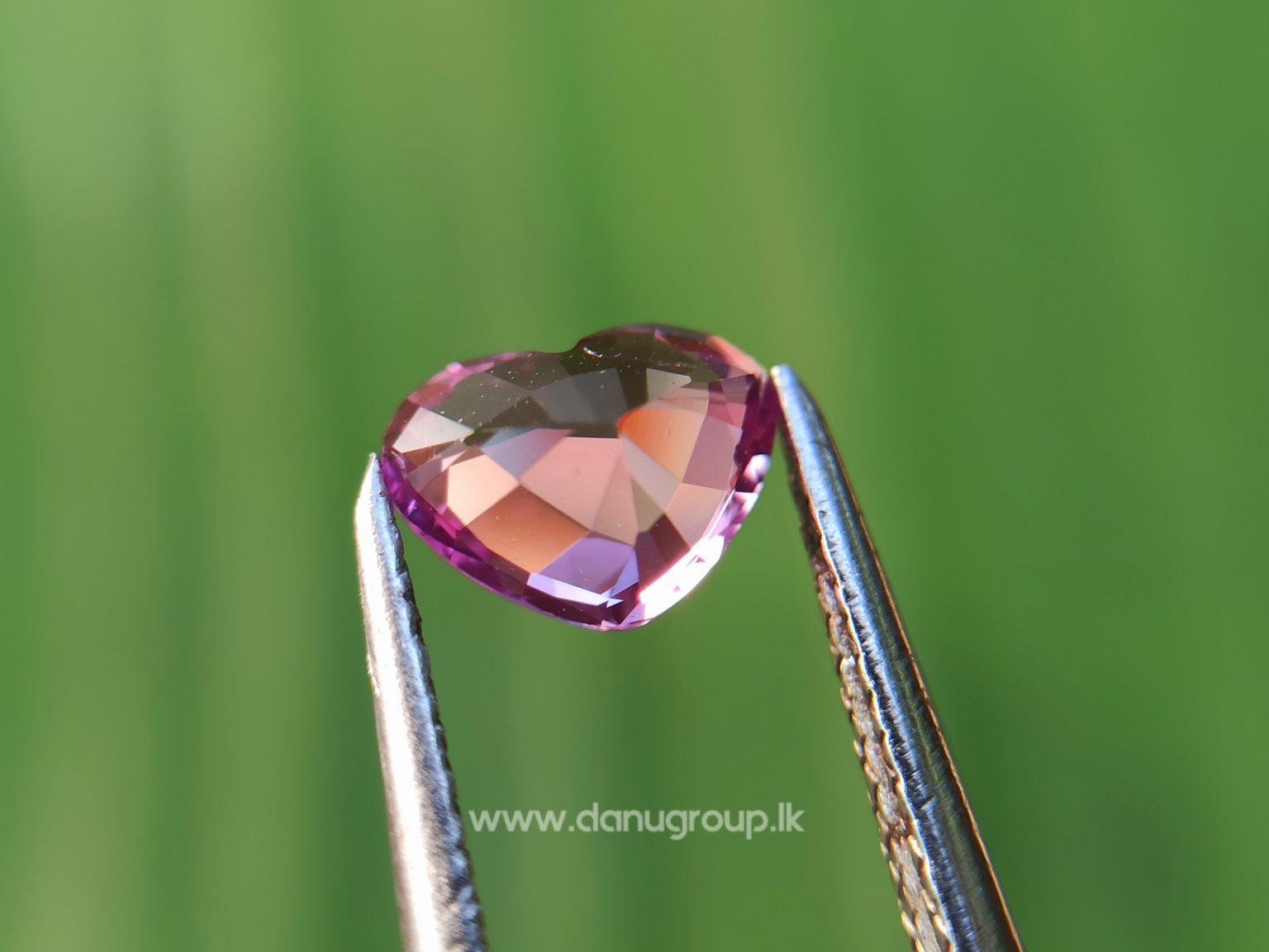 Ceylon Natural Pink Sapphire Heart Danu group