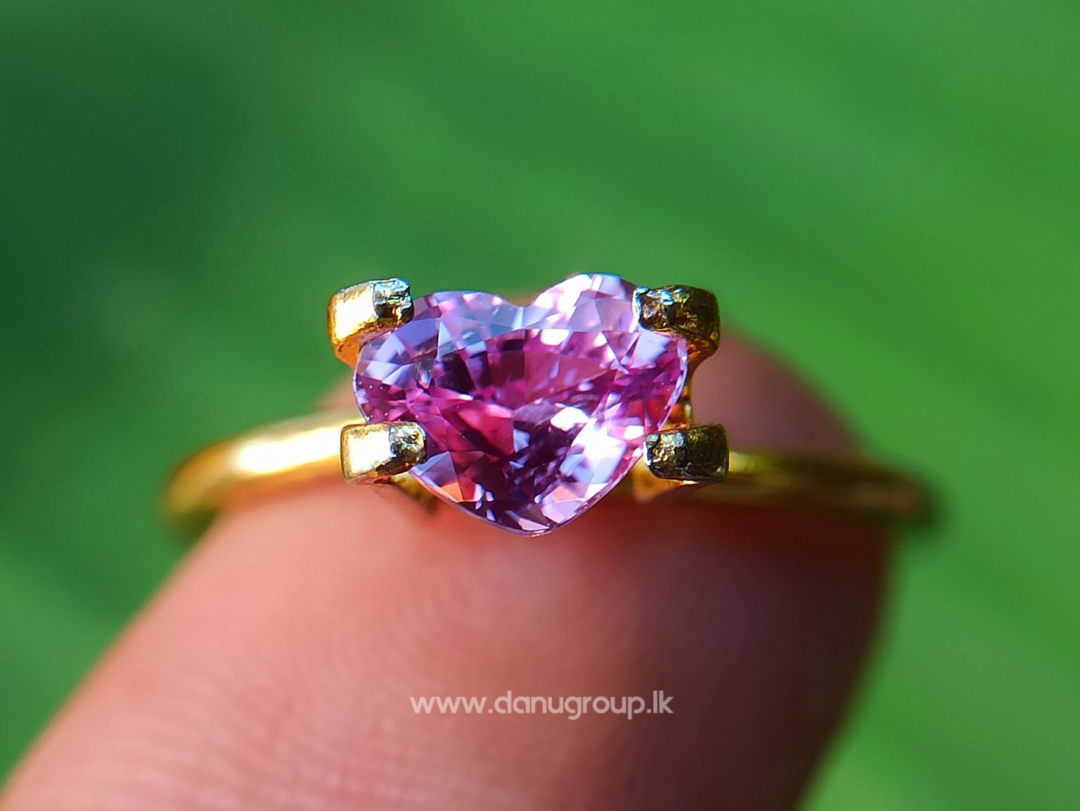 Ceylon Natural Pink Sapphire Heart Danu group
