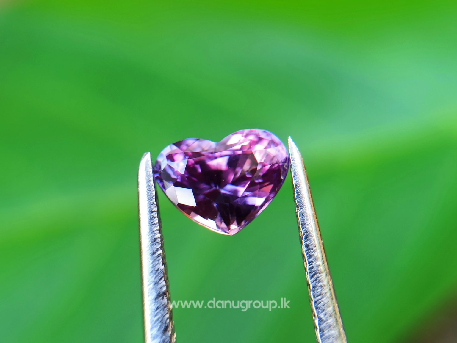 Ceylon Natural Purple Sapphire Heart shape engagement ring quality stone from Danu Group - danugroup.lk