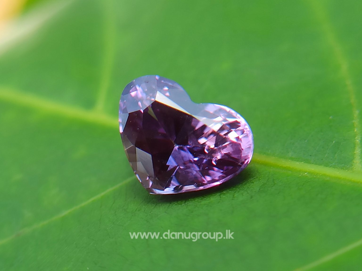 Ceylon Natural Purple Sapphire Heart shape engagement ring quality stone from Danu Group - danugroup.lk