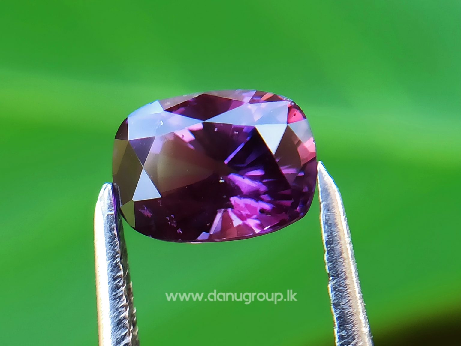 Ceylon Natural Purple Sapphire Cushion Rectangular Gem from Danu Group Engagement Ringstone