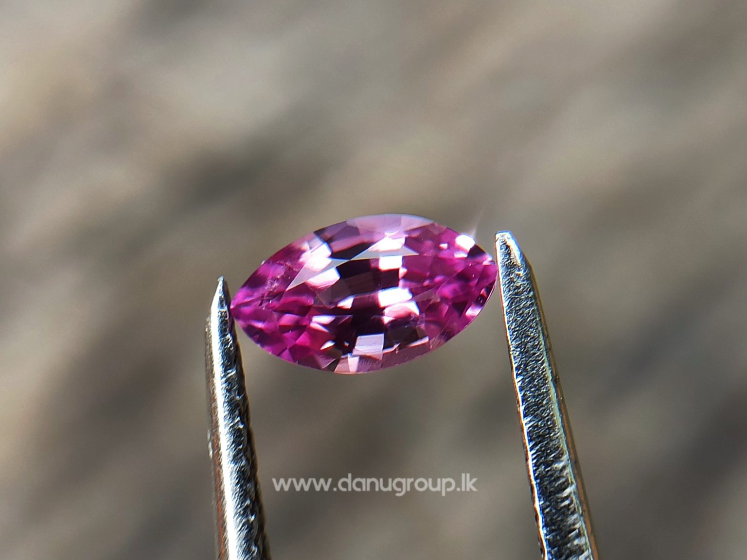 Ceylon Natural Pink Sapphire marquis shape stone from Danu Group