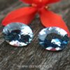Sri Lankan Natural Light Blue Aquamarine Pair from Balangoda Sri Lanka Danu Group Gemstones Collections