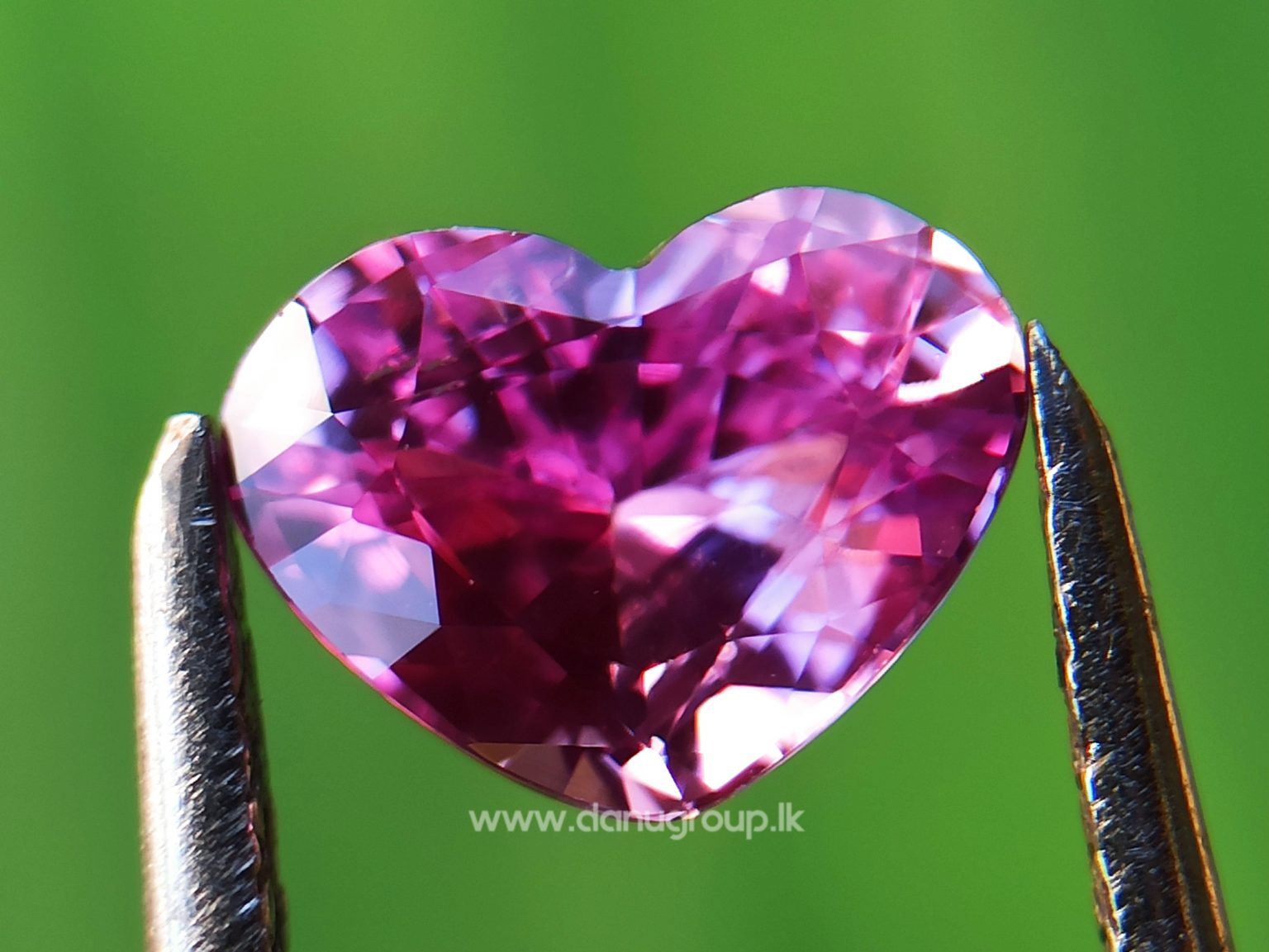 Ceylon Natural Pink Sapphire Heart Danu group