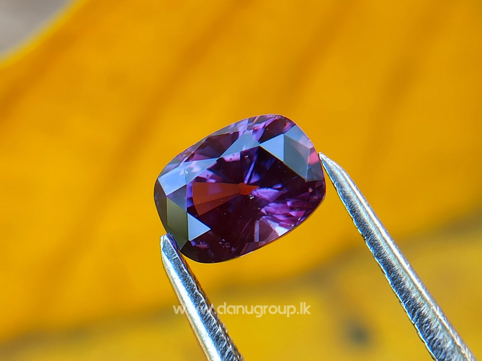 Ceylon Natural Purple Sapphire Cushion Rectangular Gem from Danu Group Engagement Ringstone