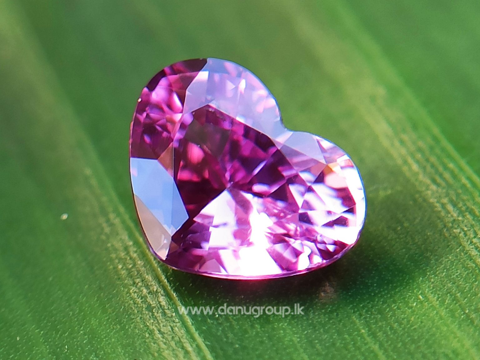 Ceylon Natural Pink Sapphire Heart Danu group