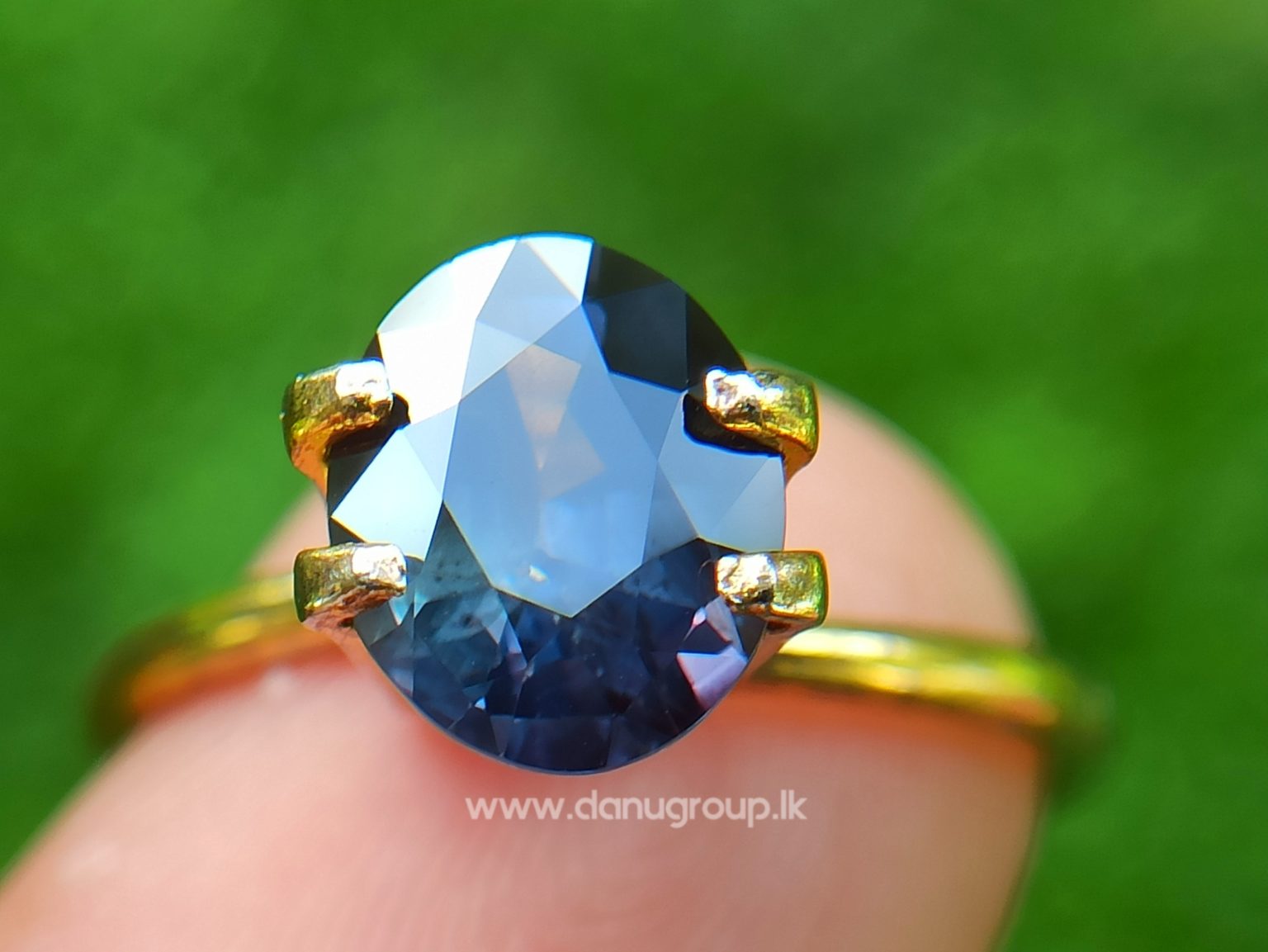 Dark purple sapphire oval shape 2 ct plus gem from Danu Group Gemstones Collections danugroup.lk