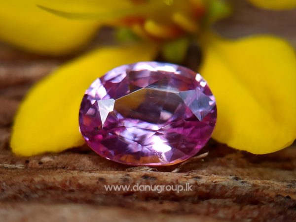 Ceylon Natural Pink Sapphire Oval shape Unheated Gem from Danu Group