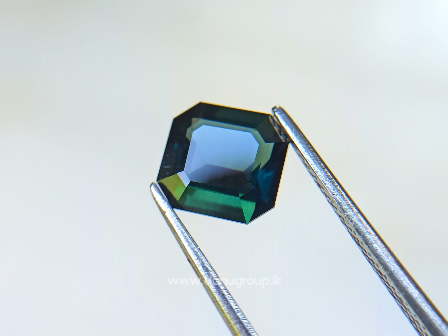 Natural Dark Green Sapphire Unheated Octagon shape stone from Danu Group Gemstones Collections