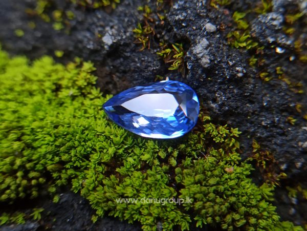 Natural Blue Sapphire from Sri Lanka - Ceylon Blue Pear shape Unheated gem Danu Group Gemstones Collections