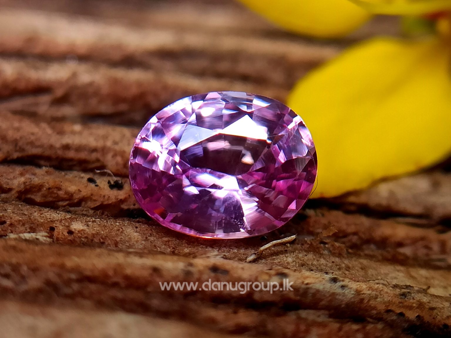 Ceylon Natural Pink Sapphire Oval shape Unheated Gem from Danu Group