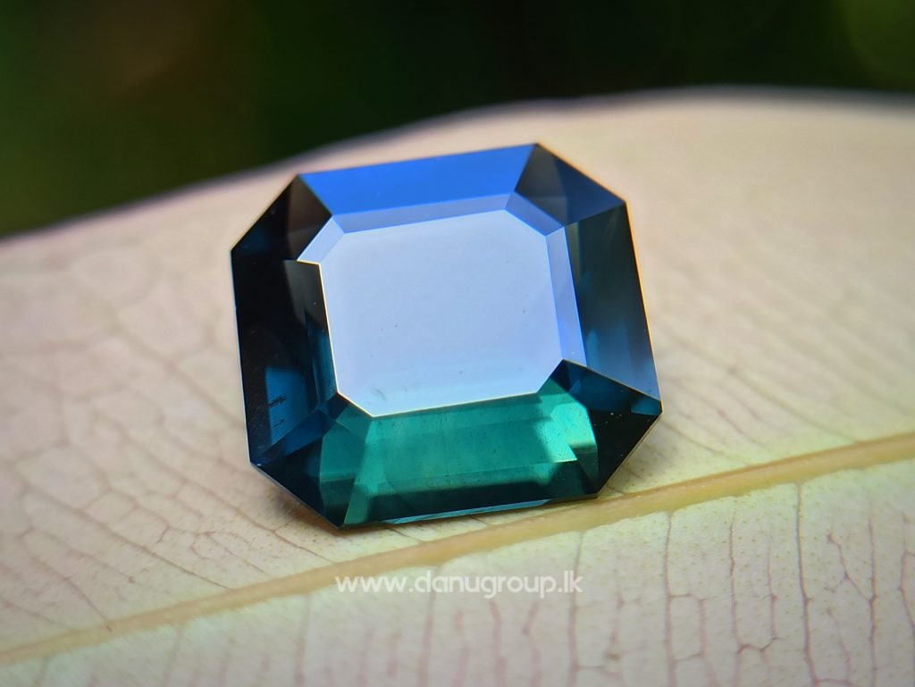 Natural Dark Green Sapphire Unheated Octagon shape stone from Danu Group Gemstones Collections