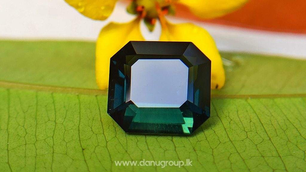 Natural Dark Green Sapphire Unheated Octagon shape stone from Danu Group Gemstones Collections