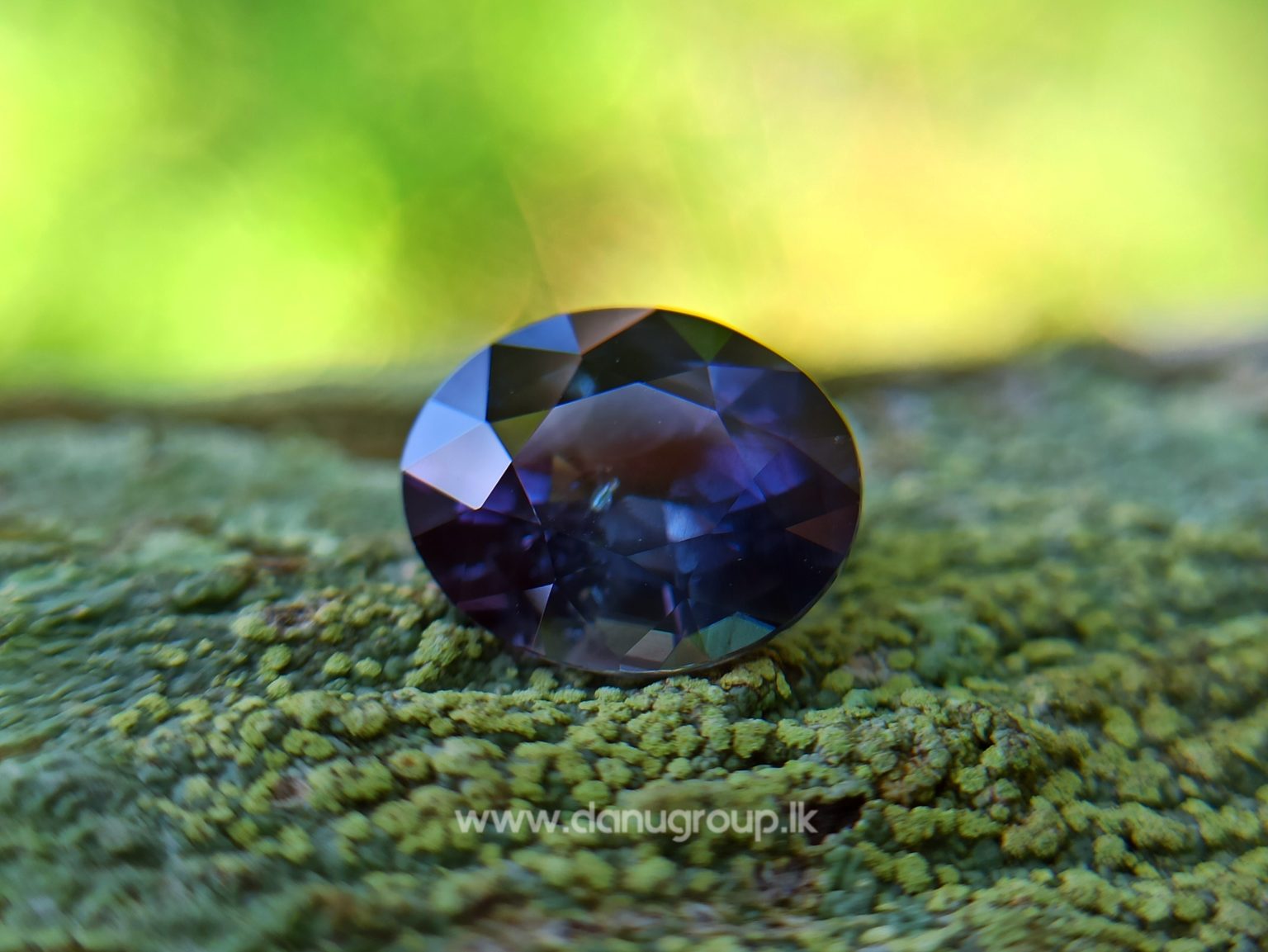 Dark purple sapphire oval shape 2 ct plus gem from Danu Group Gemstones Collections danugroup.lk