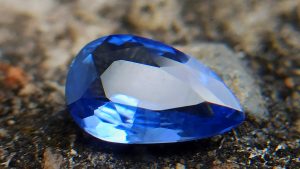 Natural Blue Sapphire from Sri Lanka - Ceylon Blue Pear shape Unheated gem Danu Group Gemstones Collections