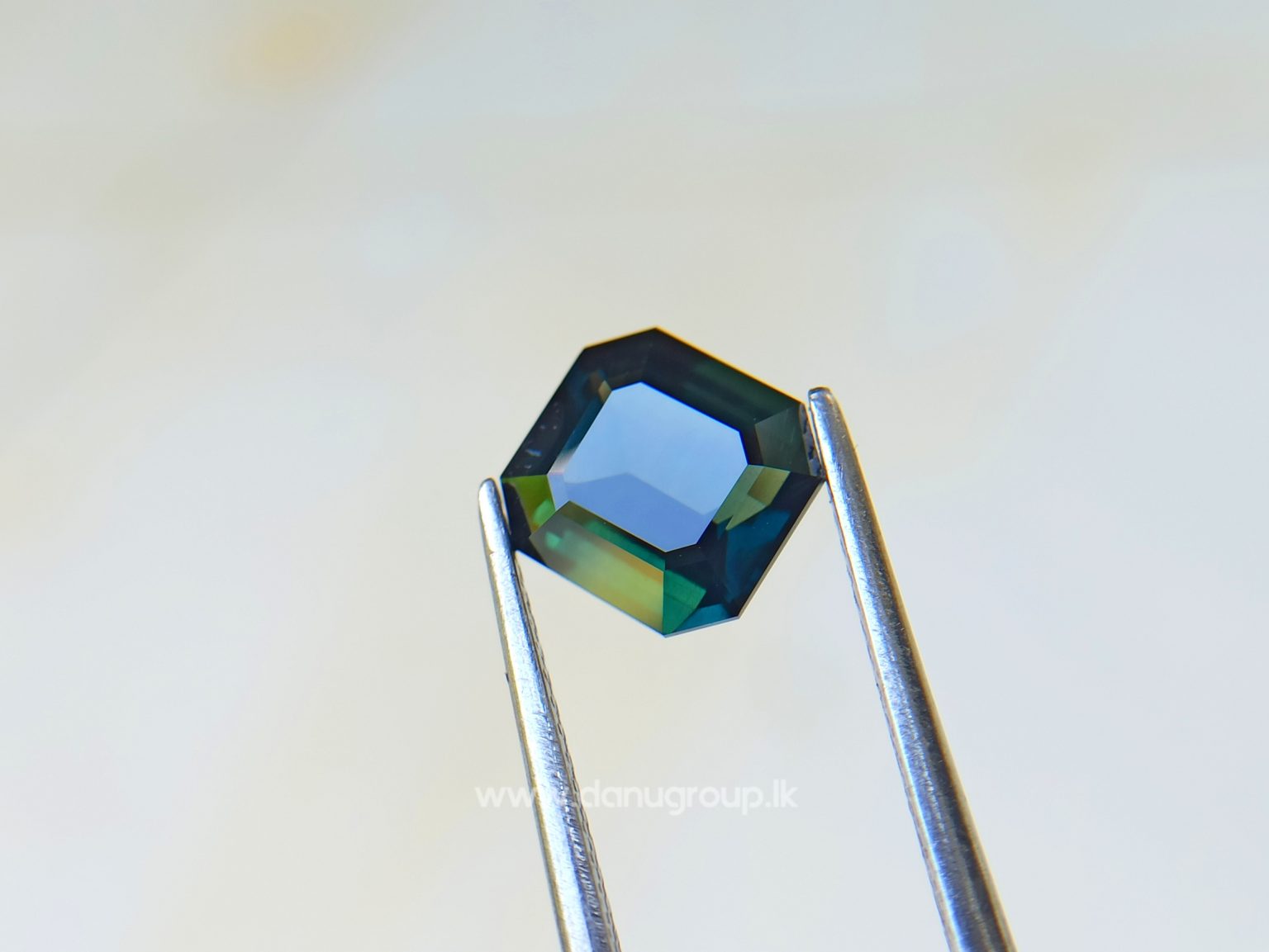 Natural Dark Green Sapphire Unheated Octagon shape stone from Danu Group Gemstones Collections