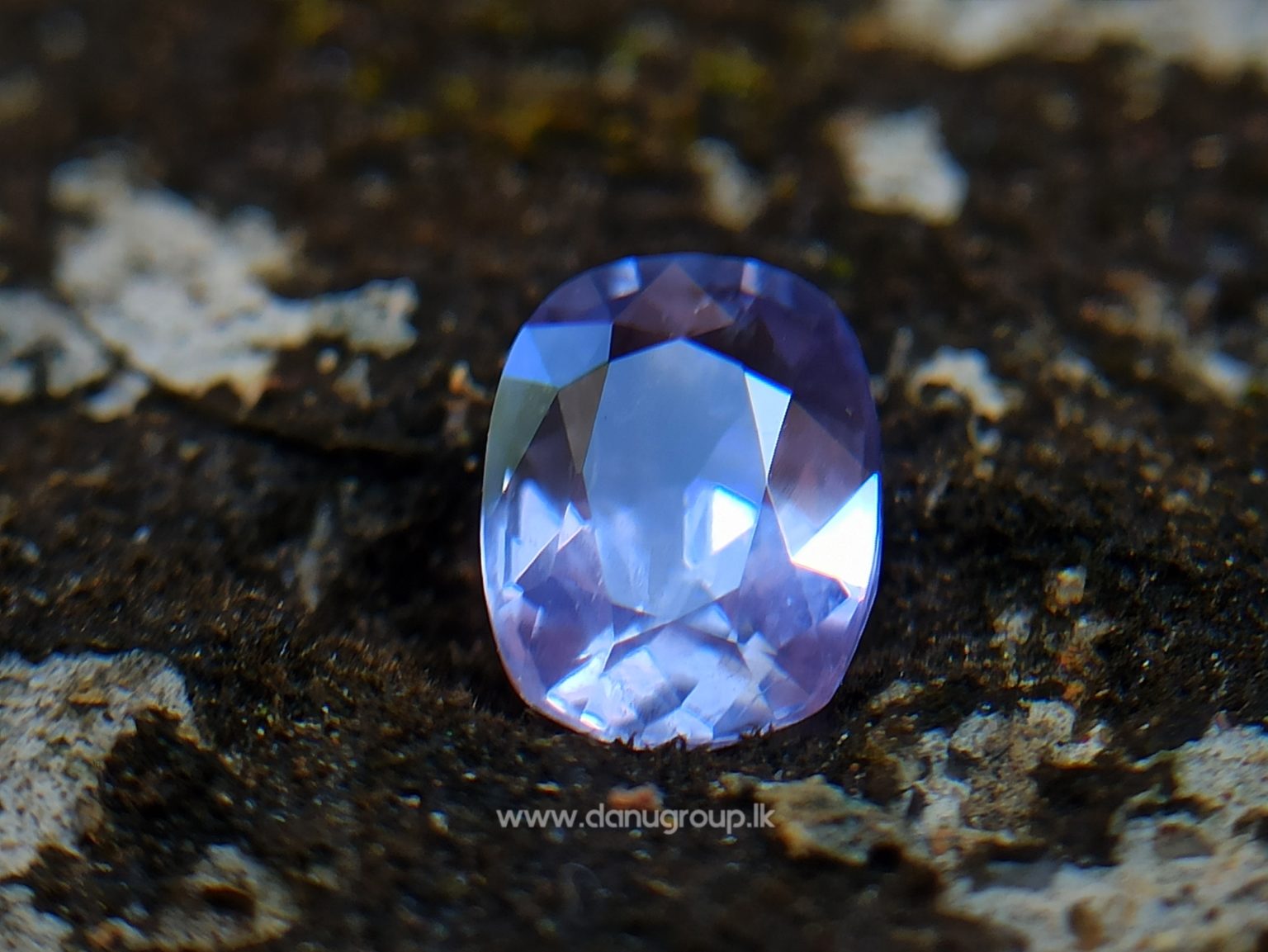 Lavender Violet Sapphire - Natural Violet sapphire cushion shape Unheated stone from Danu Group