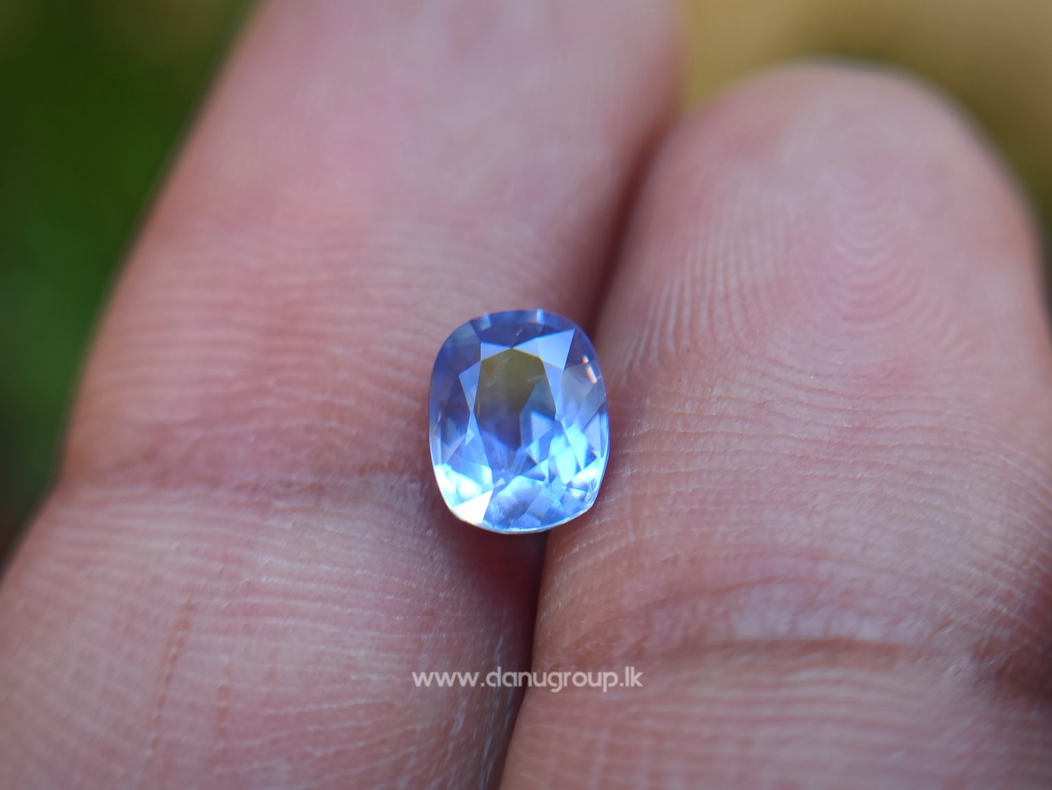 Lavender Violet Sapphire - Natural Violet sapphire cushion shape Unheated stone from Danu Group